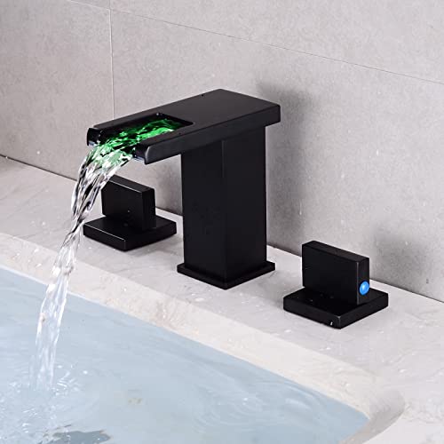 Robinet de salle de bain sécurisé avec LED thermique et jet cascade anti-éclaboussure