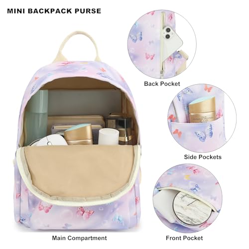 Image of Butterfly Mini Backpack Women Girls, Small Backpack Purse for Adults Teens Kids School Travel