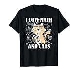 Math Kitty Cat I Love Math and Cats Mathematics Math T-Shirt for Men Women Kids