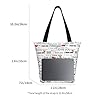 kkvhhyuo I Love You Words with Hearts Print Tote Bag for Women, Ladies Handbags & Shoulder Bags School Work Laptop Bags for College Shopping Travel Gym Beach #5