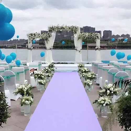 Tapis de sol rectangulaire violet jetable de 20m pour activités d'exposition et mariage