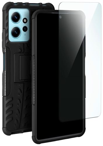 Coque Xiaomi Redmi Note 12 4G moex noire avec film de protection écran blindé intégral 360