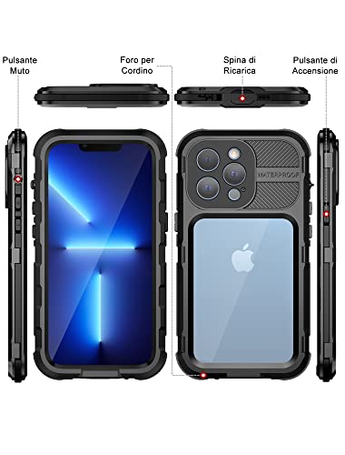 WIFORT Cover Impermeabile Antiurto per iPhone 13