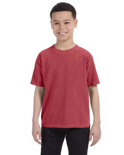 Comfort Colors C9018 Youth Ringspun Garment-Dyed T-Shirt - Crimson - L