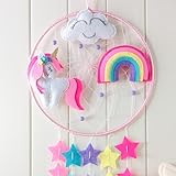 Kikiddo Unicorn Dream Catcher for Girls Bedroom - Rainbow Dream Catcher - Girly Dream Catchers - Mystical Dream Catchers for Girls - Unicorn Wall Hangings for Girls Room