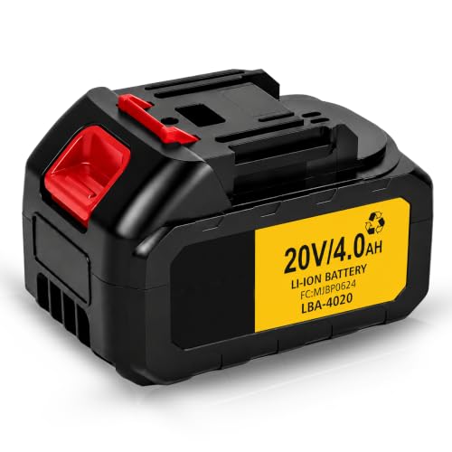 Image of Tomahawk TBA-4000 20V /21V 4Ah Lithium-Ion Rechargeable Battery for Cordless Power Tools | Spare Battery for 20V /21V Drill, Screwdriver & Power Tools | 18650 Cells with BMS Protection | 80Wh, 20 Volt