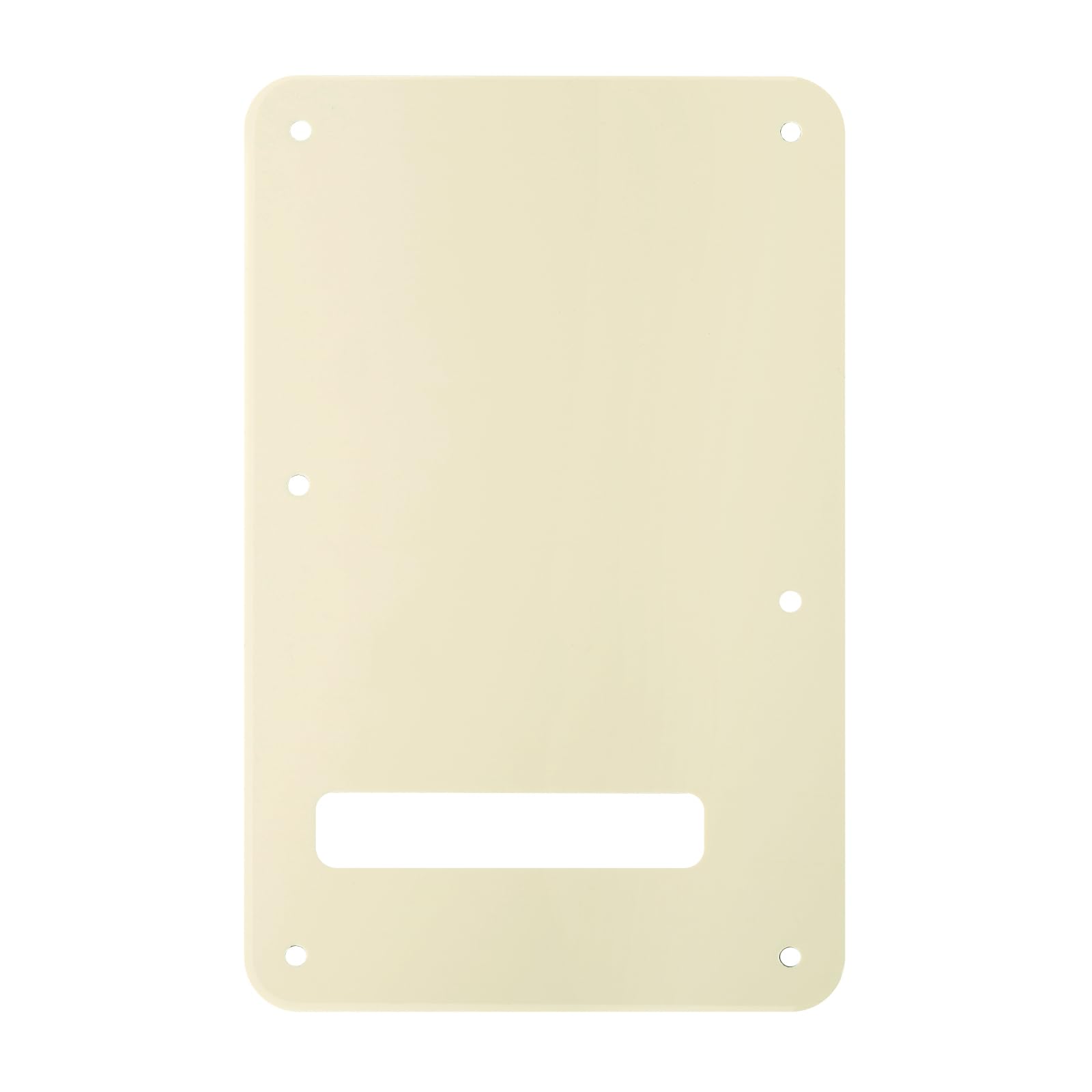 Banworks Electric Guitar 4 Ply Backplate 6-Hole Trem Tremolo Cover for USA/Mexican Standard Strat ST JT/HGB-01 Vintage WhitePearl - Image 3