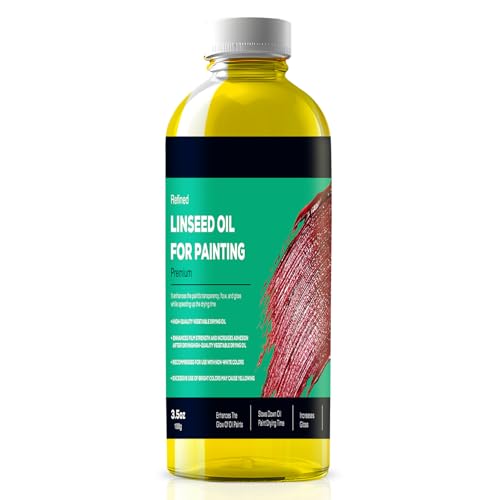 LIIZOUSUDA Linseed Oil for Painting, Refined Linseed Oil for Thinning