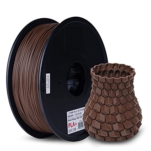 Inland Pla Plus (Pla+) 3D Printer Filament 1.75Mm - Pla Pro Dimensional Accuracy +/- 0.03 Mm - 1 Kg Spool (2.2 Lbs) – Fits Most Fdm/Fff Printers – Odor Free, Clog Free 3D Printing Filaments - Brown #TOP7