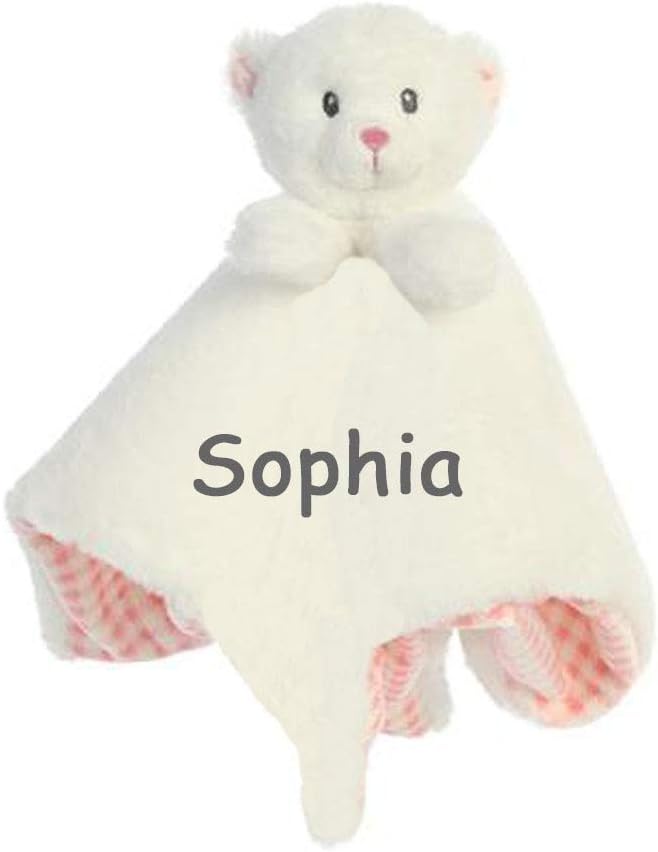 Ebba Baby Blanket Luvster with Stuffed Animal Plush for Girl or Boy Personalized with Custom Name (Green Dragon)