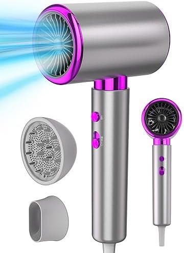 Secador de Pelo 2400W con Tecnología Iónica Difusor Boquilla Hair...