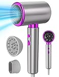 DMTIVMG Phon Capelli Professionale Asciugacapelli Lonico 2400W AC Motore 3 Temperature/2 Velocità con Diffusore e Concentratori per Molte Acconciatur