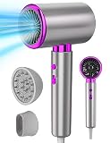 DMTIVMG Secador de Pelo 2400W con Tecnología Iónica Difusor Boquilla Hair Dryer Termostato Inteligente 3 Niveles de Calor y 2 Velocidades Uso Doméstico y Viajes