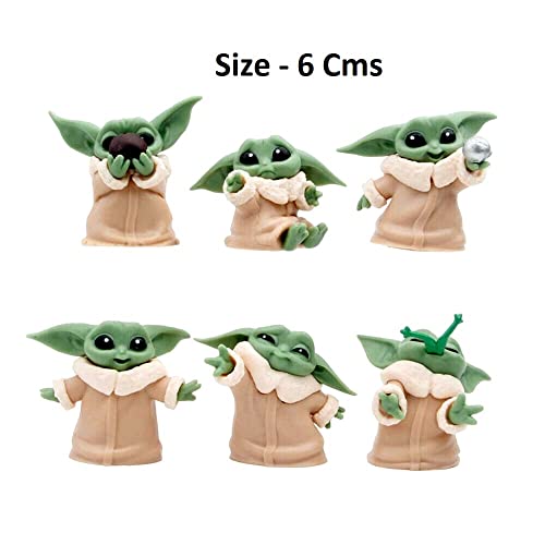 Image of Trunkin | Baby Yoda Doll Gift Toys 2-2.4 Inch Mandalorian Action Figures | Yoda Figurines With Keychain Set B