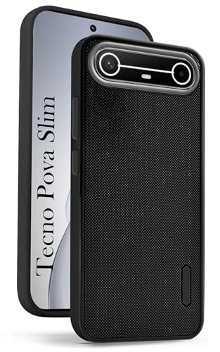 Image of Jkobi Rubberised Back Cover Case for Tecno Pova Slim (Textured Grip Design | Micro-Fiber Cloth Inside | Slim and Light Weight | Soft Touch and Feel)