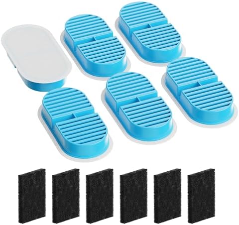 TOONIOOS 12 Fontanella per Gatti Filtri: Fontana per Gatti Filtri - Dispenser Acqua Gatti Filtro - Distributore Acqua Gatti Filtros - Filtri Multipli - 6 Filtros + 6 Spugnas