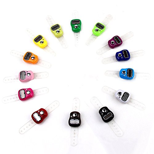 Homiki 1 x Digitale Tally Counter, Draagbaar op de Vinger, met 5-cijferige LCD Display voor Stations/Docks/Golf/Openbare evenementen