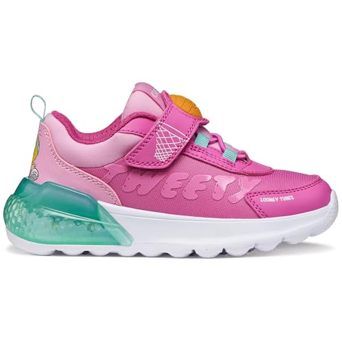 Geox J Activart Illuminus baskets lumineuses enfant respirantes à scratch