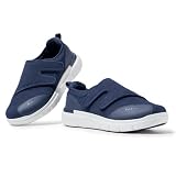 Fitville Buty Diabetyczne Męskie Bardzo Szerokie Regulowane Buty Do Chodzenia Dla Obrzęków Stóp Rozszerzona Szerokość Rzep Buty Zdrowotne Granatowy 42 EU Szerokie