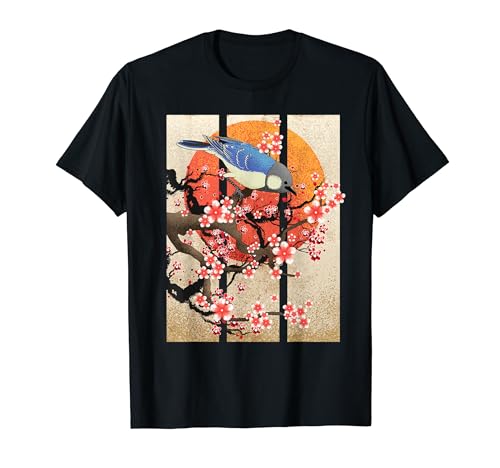Japanese Cherry Blossoms Red Sun Culture Traditional Japan Camiseta