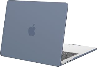 Compatible with MacBook Air 13 inch Case 2025 2024 2023 2022 Release M4 A3240 M3 A3113 M2 A2681, Protective Plastic Hard Shell Cover Compatible with MacBook Air 13.6 inch Case, Haze Blue