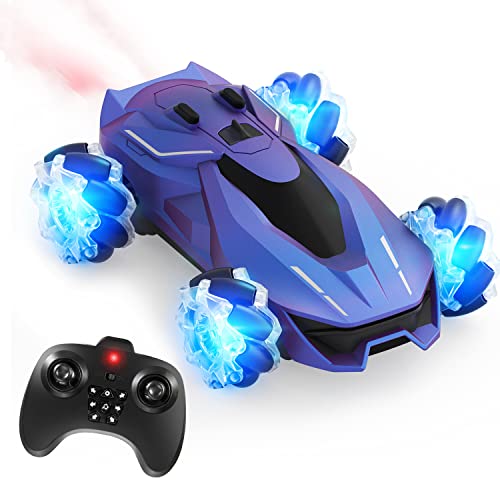 Voiture télécommandée 4WD Fonction pulvérisation 1:24 2 Batteries 360 Cross incluses Voiture telecommandé Jouet pour Enfant dès 5 Ans Cover