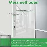 XMTECH Treppengitter 95-105 cm, Schwarz, Türschutzgitter ohne Bohren Kinder