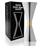 10 medidas en un jigger: el medidor japonés de FLOW Barware con 10 medidas diferentes aporta una medición perfecta y precisa a la comodidad de tu hogar. Utilizado en bares y hoteles de alta gama, nuestra medida de espíritu te hará medir como un barman bien practicado y mezclólogo experimentado. Nuestra medida de chupito es una medida de bebidas imprescindible que mide con estilo y facilidad, perfecta para añadir un elemento de glamour al entretener a los invitados.