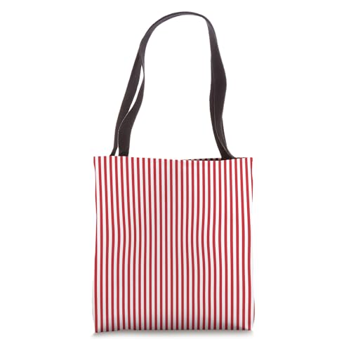 etro Red and White Stripes Vintage Inspired Design Tote Bag