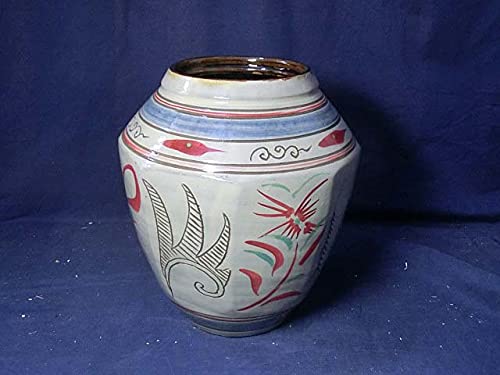 Amazon.co.jp: 新垣栄三郎 作 琉球焼 色絵 壷（茶道具）陶芸家