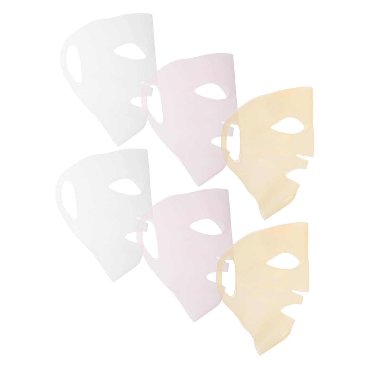 FOMIYES Maschera Viso in Silicone Idratante Da 3 Set Per La Della Pelle Delle Donne 6 Pezzi * 3