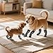 Weniubit 4 Paar Hundesocken Anti Rutsch Doppelseitige, Hundesocken Leckschutz mit Verstellbaren Riemen, Hunde Socken für Hunde im Innenbereich im Freien (M)