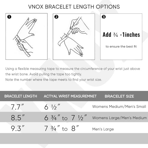 VNOX Box Chain Bracelet for Men Women - Simple Metal Mens Bracelets Square Rolo Link Round Box Chain Black Stainless Steel Bracelets Jewelry Gifts for Boyfriend3