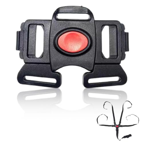 JRYXDS 1 PCS Fitzulam Arnés de plástico Hebillas para Cochecito/Trona 5 puntos Arnés de seguridad 25 mm Clip (Negro)