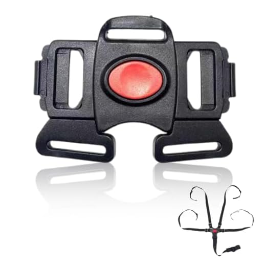 JRYXDS 1 PCS Fitzulam Arnés de plástico Hebillas para Cochecito/Trona 5 puntos Arnés de seguridad 25 mm Clip (Negro)