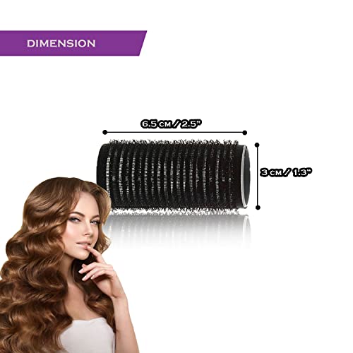 AKH® Hair Rollers, Black, 12 count (Pack of 1) - Image 2