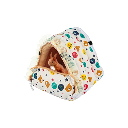 Bonjin Hamster Guinea Pig Supplies Bed Accessories House, Cozy Bed House Cusion Fleece Hut Hanging Hammock, Cute Toy Nest For Small Animal Mice, Hedgehog Cage Supplies Chinchilla Ferret Rat Gerbil #TOP29