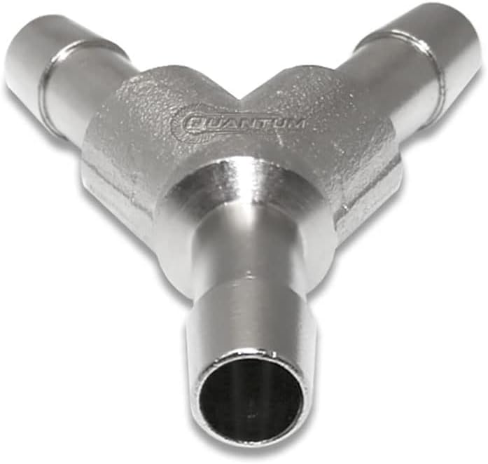 QFS 5/16 in (8mm) Metal Barbed Y-Fitting Fuel Line Splitter - E85 Compatible