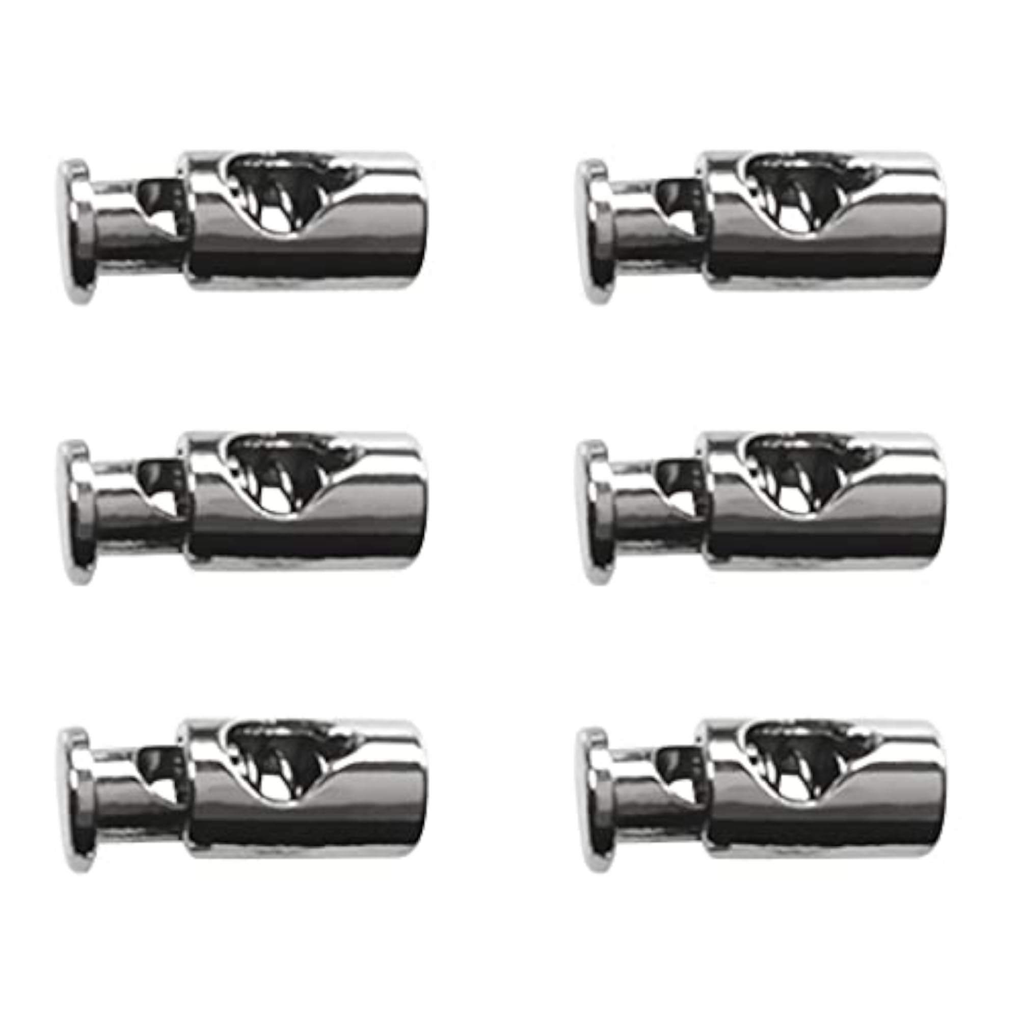 Metal Barrel String Cord Locks, 6 Pieces