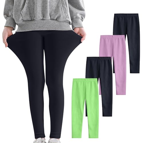 4pc Toddler Kids Leggings Comfortable Softness Yoga Dance Pants Kids Bell Bottoms Breathable Stretchy Leggings3