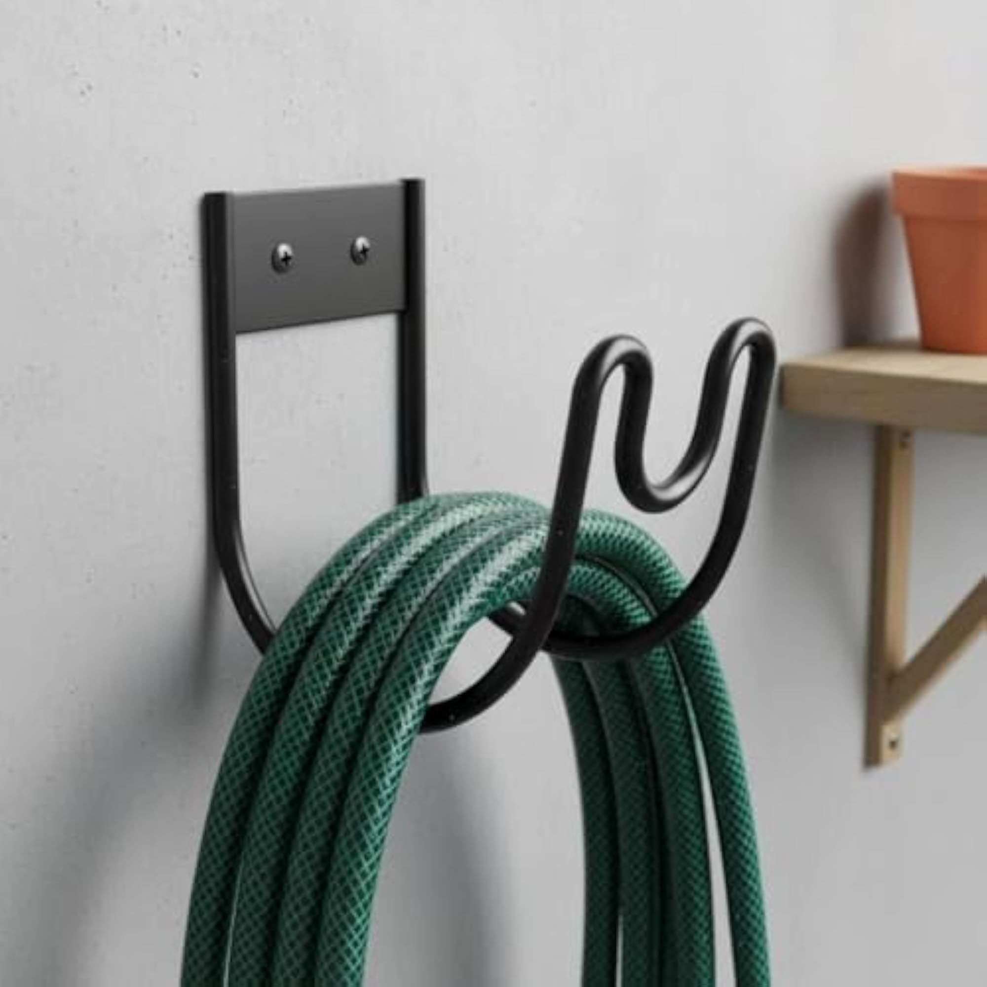 Multi-Functional Wall Mount Hose Hanger for Garden Use