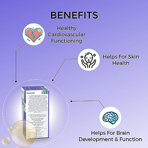 Image of HealthAid Veg. Omega 3.6.7.9 - 120 Softgel Capsules | Flaxseed & Sea Buckthorn Oil | Vegetarian Source of Omega Fatty Acids | For Heart, Skin, Eye, Brain, Joint & Muscle Health | For Men & Women