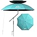Dekero 240cm Strandschirm Windfest Stabil,UV 50 Mit Erdspieß Sonnenschirm Strand