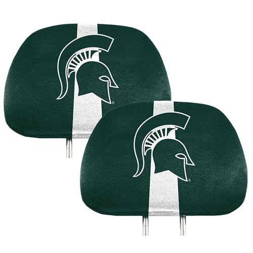 FANMATS 62056 Michigan State Spartans Printed Head Rest Cover Set - 2 Pieces, 10" x 14" by FANMATS - Used condition - US$13.83