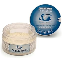 Glass Polish PRO 1.76oz (50g) Cerium Oxide - Fine-Grade Cerium Oxide Glass Polishing Powder - TREO 95% - 2.5 Microns - White