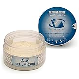 GLASS POLISH 50 g Cerium Oxide, Composto di Lucidatura Vetro di Ossido di Cerio Grado Fino 95% Puro, Formula Trattata in Sospensione, Particelle da 2,5 Micron, Performance di Lucidatura Migliorata