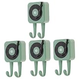 ifundom 4Pcs Tissu Support pour Serviette Alarme Rappel Horloge Induction Maison Cintres Entrée Anti Non Gratuit Cuisine Organisateur Enregistré Crochet avec Anti-Perte Mur Voix