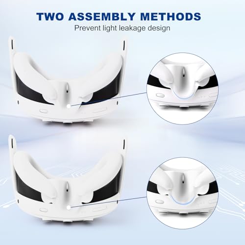 OOAVR Protective Accessories Set for Meta Quest 3 Headset, Controller Cover, 3 Silicone Face Pads, VR Lens Cover, Shell - Image 7