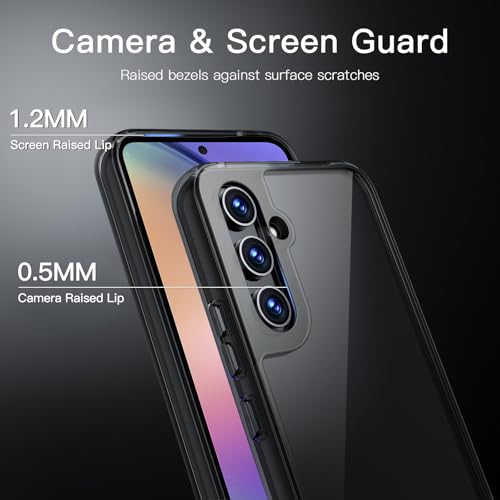 JETech Case for Samsung Galaxy A54 5G 6.4-Inch, Non-Yellowing Shockproof Bumper Protective Phone Cover, Anti-Scratch Hard PC Back (Black) - Thumbnail 5