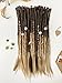 Synthetic dreads - Surfer’s Dreadlocks Set, Ombre natural Brown and blonde dirty blonde textured crocheted dreadlocks extensions SE or DE boho hairstyle Custom Dreadlocks Extensions